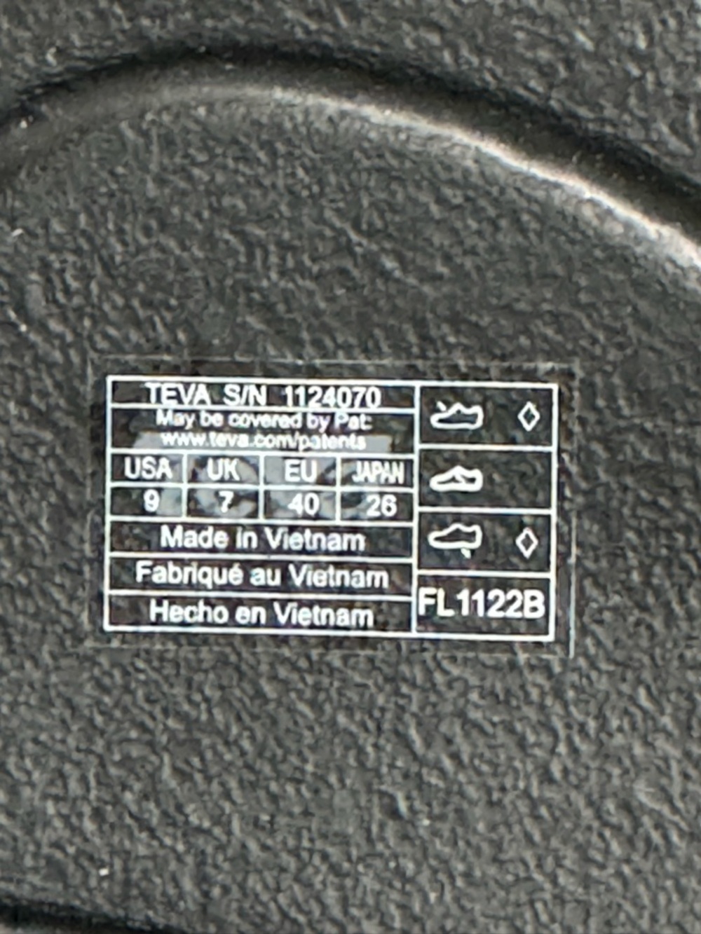 Teva Hurricane Drift Black Sandals W9 / M7 NWOT - Picture 6 of 7